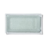 PRINTED GLASS TRAY / Rectangle Lace