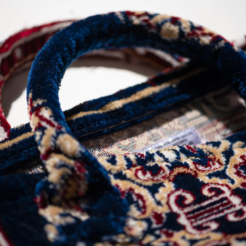 RUG FABRIC BAG / Navy Blue