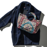 RUG FABRIC BAG / Blue