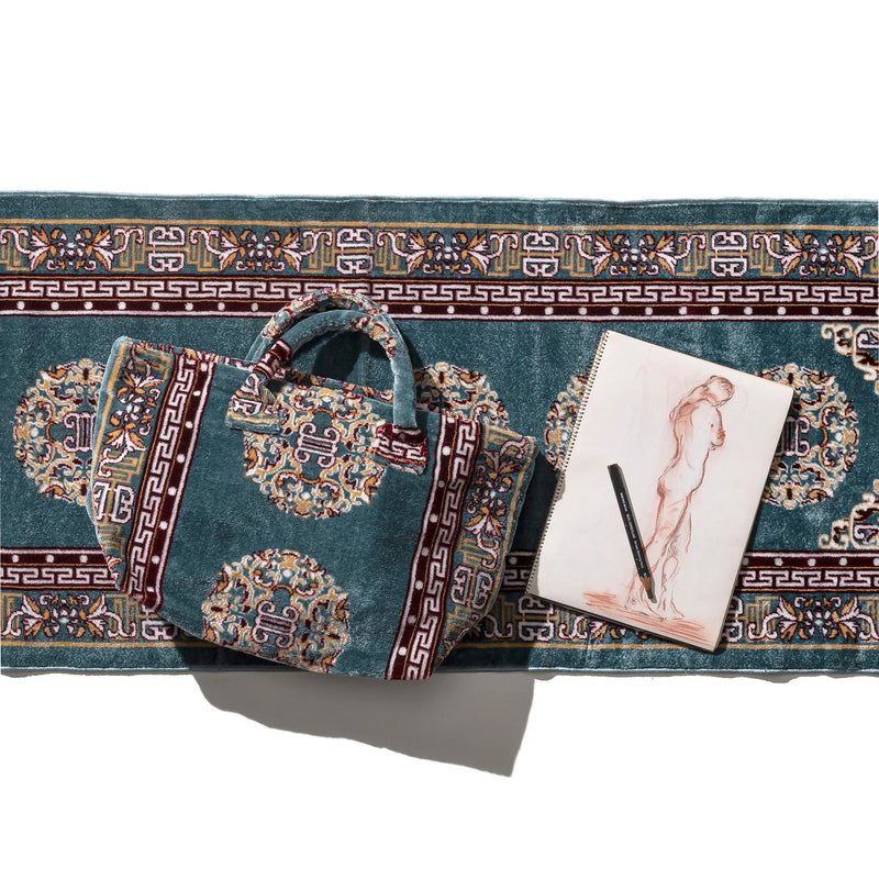RUG FABRIC BAG / Blue