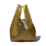 SCHOOL TIE FABRIC BAG / Yellow x Gray