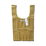 SCHOOL TIE FABRIC BAG / Yellow x Gray