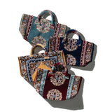 RUG FABRIC BAG / Navy Blue